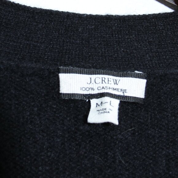 J. Crew 100% Cashmere Relaxed-Fit Open Cardigan Sweater Belted Size Medium Large - Picture 15 of 16